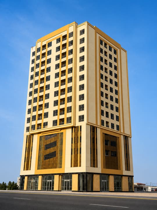 للإيجار شقة سكنية جديدة فاخرة بإطلالة على الطريق الرئيسى – سكمكم – الفجيرة